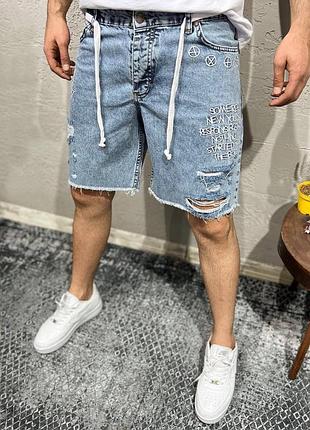 🖍шикарні джинсові шорти 🔥 принт якісна вишивка 🛑🛑