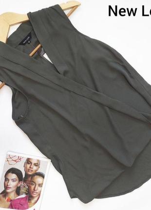 Новая женская легкая блуза свободного кроя цвета хаки от бренда new look