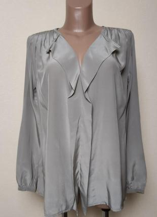 Дизайнерская шелковая блуза в стиле оверсайз m wiesneck стиль filippi /4490/