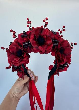 Красный венок, украинский венок