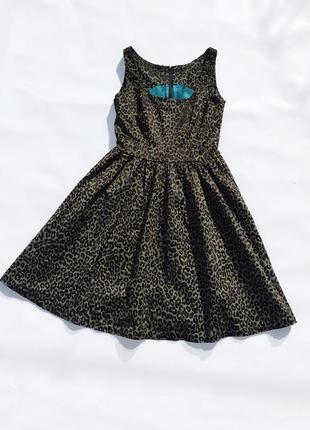 Шикарное леопардовое велюровое платье