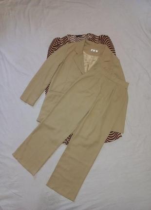 Костюм брючный пиджак брюки прямые кэжуал