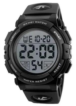 Часы наручные мужские skmei 1258bk, брендовые мужские часы, водостойкие тактические часы. цвет: черный