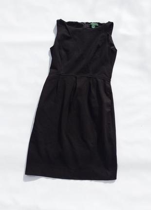 Чёрное плотное платье с карманами ralph lauren