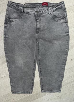 Шорти бриджі джинсові великі 4xl 18р. 36p стpейч