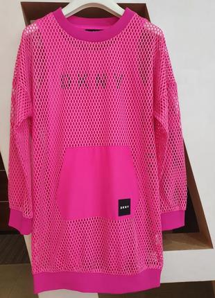 Платье 2 в 1, dkny донна каран, малинового цвета,  10 лет.