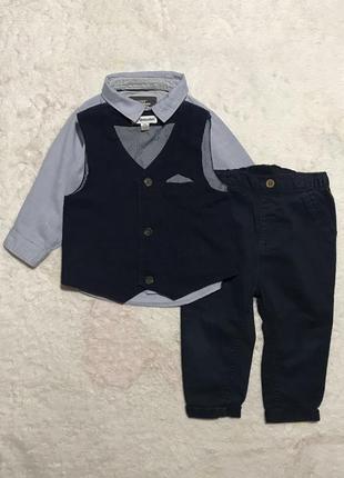 Нарядний святковий костюм сорочка жилетка