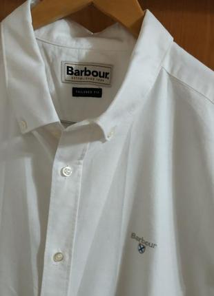 Barbour, сорочка біла. розмір 2xl. бавовна 100%