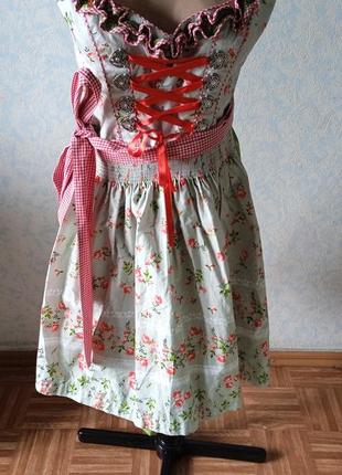 Платье баварское,дирндль,альпийский винтаж.,с фартуком.