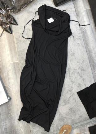 Черное длинное платье1 фото