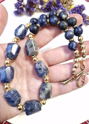 Намисто, сережки содаліт