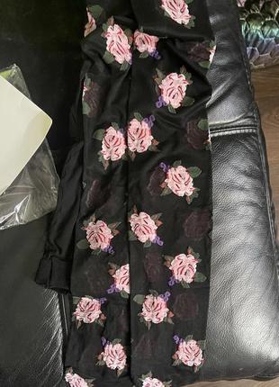 Колготки жіночі з трояндами, колготи у квітковий принт, кольорові колготи 🌹