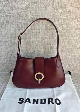 Сумка sandro бордова з кільцем