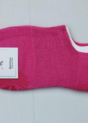 Носки следки женские золото с силиконовыми точками малиновый 37-42