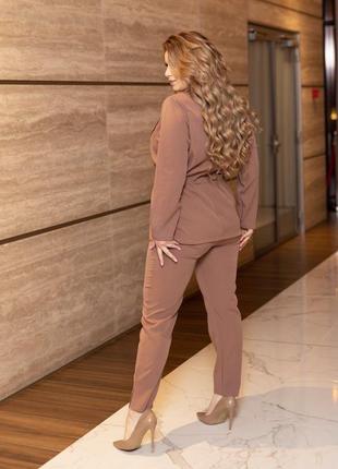Женский брючный костюм из костюмной ткани батал plus size8 фото