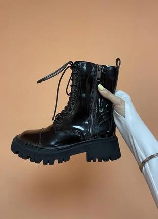 Женские ботинки balenciaga tractor lacquer