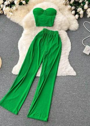 Идеальный костюм, р.42-44,44-46, рубчик, зеленый