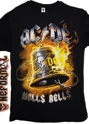 Футболка ac/dc "hells bells", чорна, розмір l