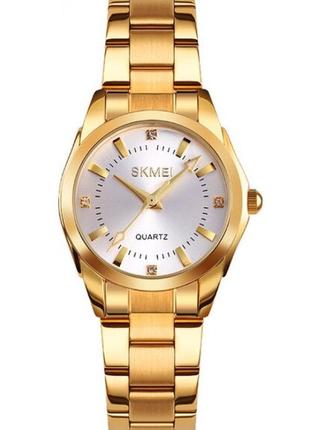 Жіночий наручний годинник skmei 1620 gold steel