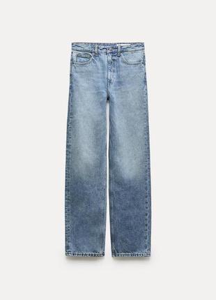 Новые широкие джинсы zara зара, wide leg с высокой посадкой