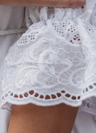 Батистова жіноча біла сукня прошва бавовна батал plus size