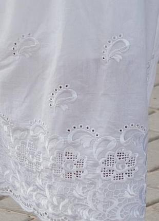 Батистова жіноча біла сукня прошва бавовна батал plus size