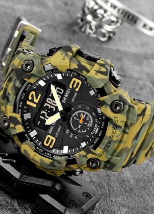 Мужские водостойкие спортивные тактические часы skmei brave3 фото