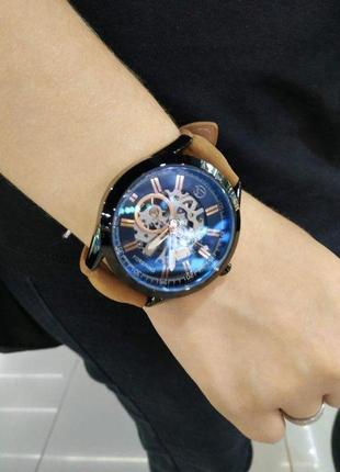 Чоловічі наручні годинники круглі механічні гарантія 6 місяців forsining torres