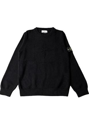 Свитер stone island classic sweater black xxl