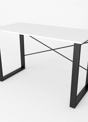 Письменный стол ferrum-decor драйв 750x1200x600 черный металл дсп белый 16 мм (dra022) (bbx)