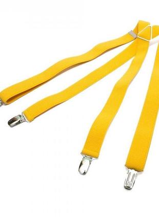 Подтяжки gofin suspenders х образные желтые (pbxx-5905) (bbx)