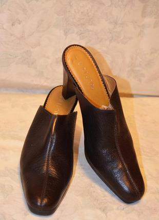 Шлепанцы сабо, туфли с открытой пяткой, кожа unisa. размер 40-41