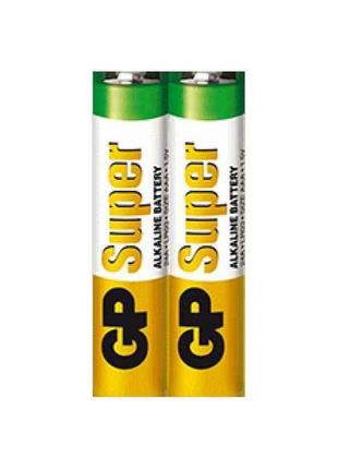 Батарейка лужна lr03/aaa super alkaline 1.5v 24a-s2 2шт (спайка) тм gp