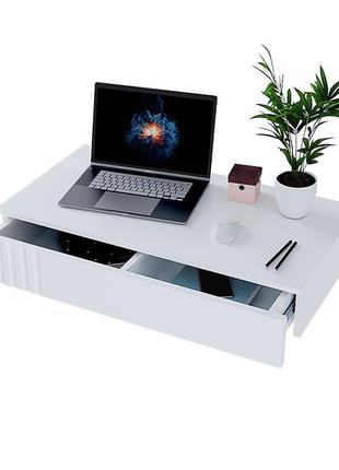 Компьютерный стол навесной diportes кс-10 "портленд" белый (80/17/42) (bbx)