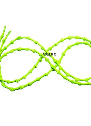 Шнурки для обуви с узелками эластичные volro зеленый (vol-518) (bbx)