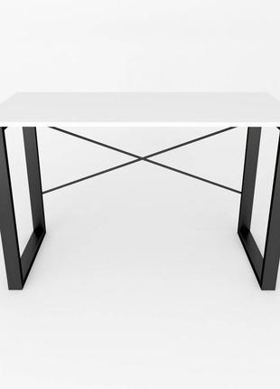 Письменный стол ferrum-decor драйв 750x1200x700 черный металл дсп белый 16 мм (dra085) (bbx)