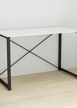 Письменный стол ferrum-decor конект 75x120x60 см белый с черным (xk00163) (bbx)