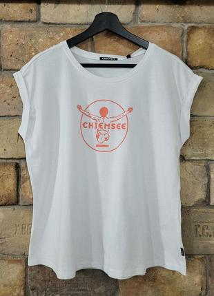 Женская футболка белая с рисунком chiemsee / германия