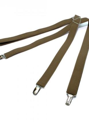 Подтяжки gofin suspenders х образные светло-коричневые (pbxx-5919) (bbx)