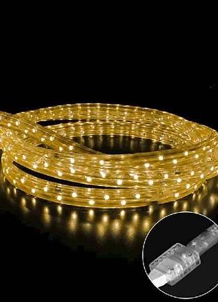 Гірлянда дюралайт led теплий білий 3х жильний, 10м квадратний 1733-07 тм китай