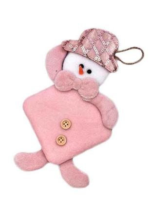 Фігурка-підвіска новорічна 20см snowman m48024 тм stenson