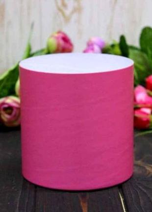 Коробка для квітів кругла без кришки 130*130mm. кол. рожевий тм упаковкин