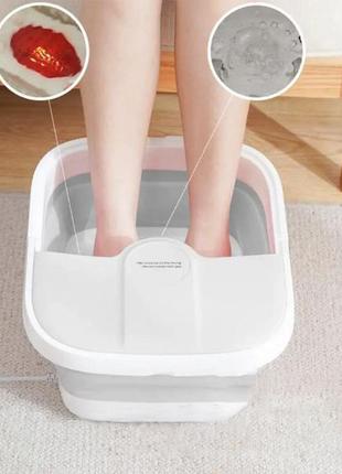 Гідромасажна ванна для ніг складана з підігрівом води та ефектом джакузі multifunction footbath rf 368 сіра