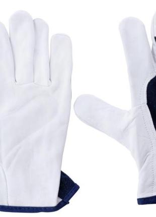 Перчатки рабочие intertool - комбинированная овечья кожа 10"