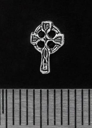 Серебряная сережка-гвоздик кельтский крест (925 проба)