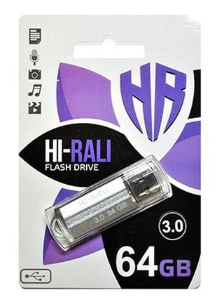Флешка (usb flash) 64gb hi-rali corsair silver (hi-64gb3corsl)
