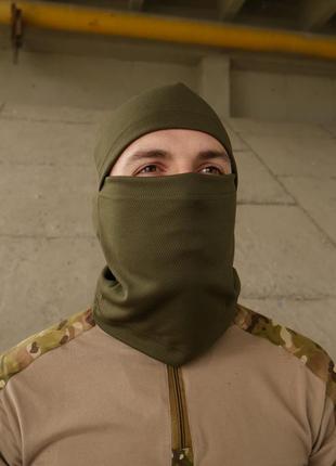 Шапка балаклава cool max летняя военная тактическая маска балаклава подшлемник хаки