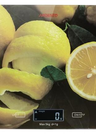 Весы кухонные ardesto sck-893-lemon