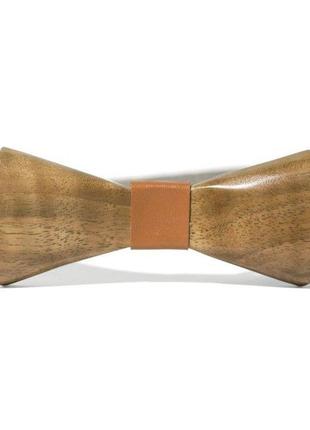 Дерев'яна краватка метелик gofin об'ємна з круглими углами gbdh-8003