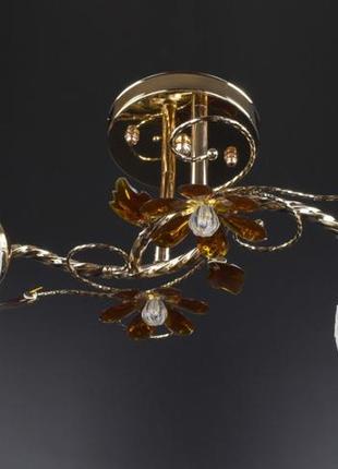 Люстра стельова на 2 лампочки 25198 коричневий 22х27х47 см.